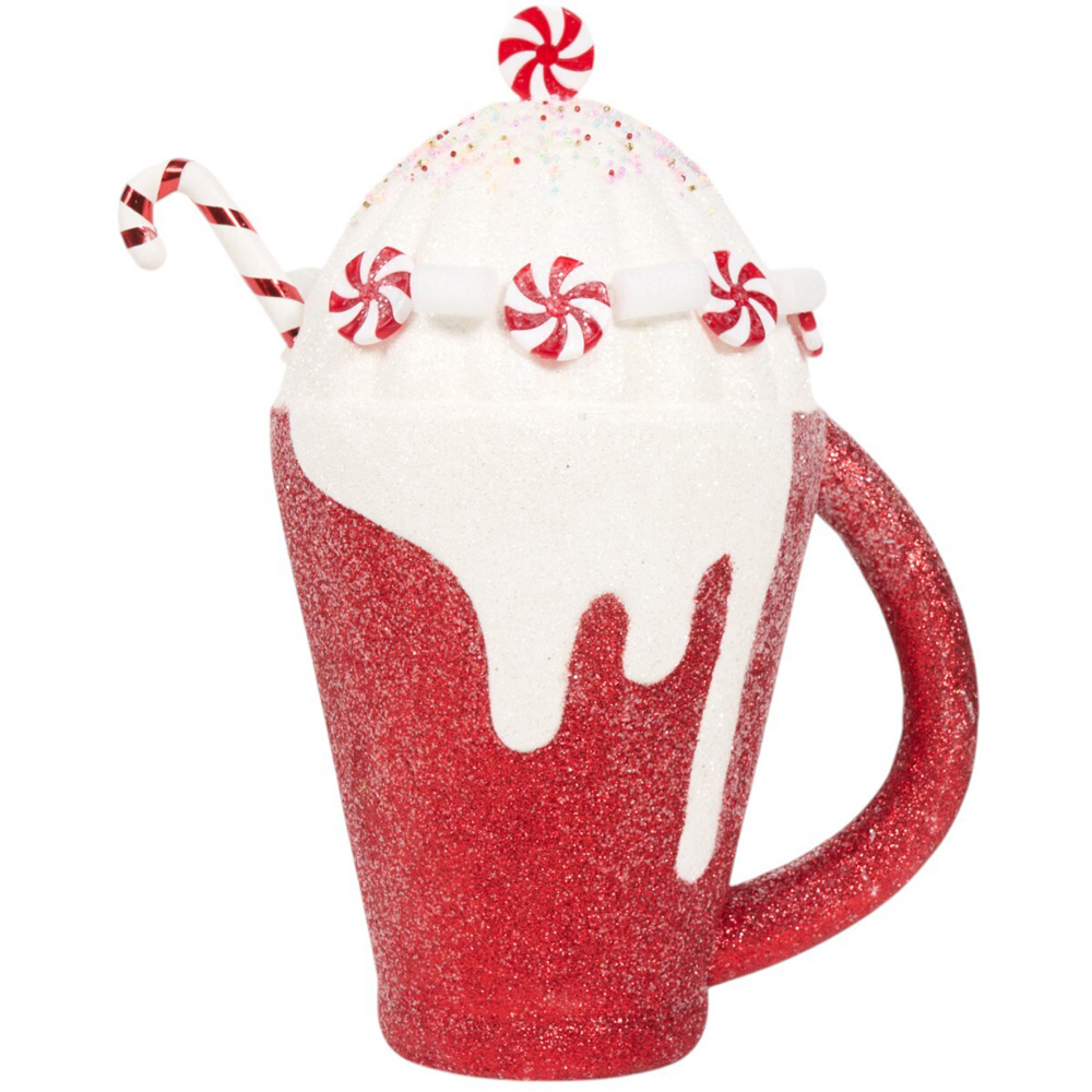 Candy Cane Milkshake OrnamentRed Image 2