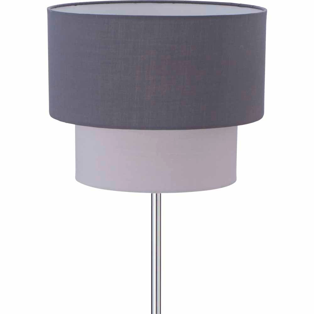 Wilko Grey Two Tier Shade Floor Lamp Image 3