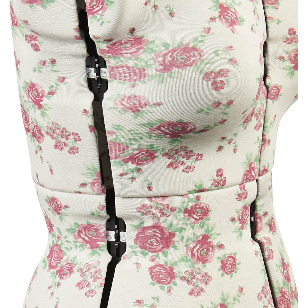Sewing Online 5912B-2 Rosebuds Adjustable 8-Part Dressmakers Dummy with Hem Marker Medium Image 6