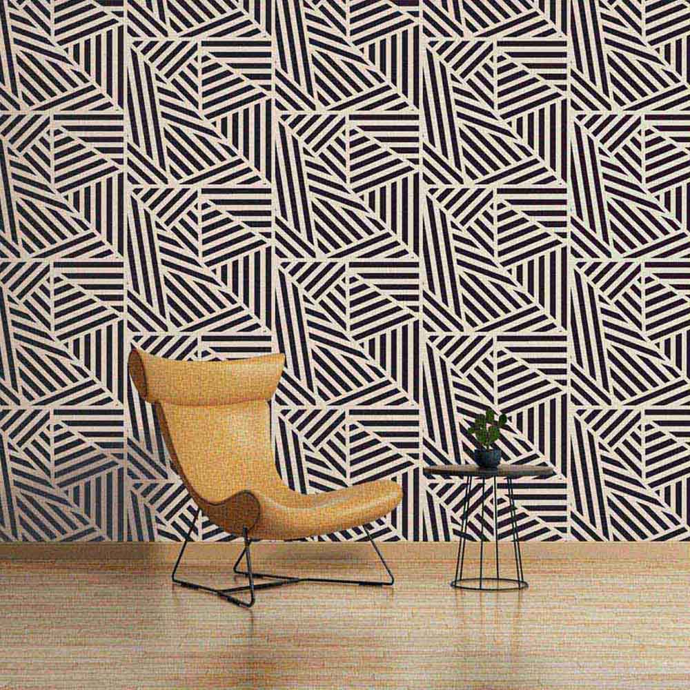 Arthouse Zebra Geo Mono Wallpaper Image 4