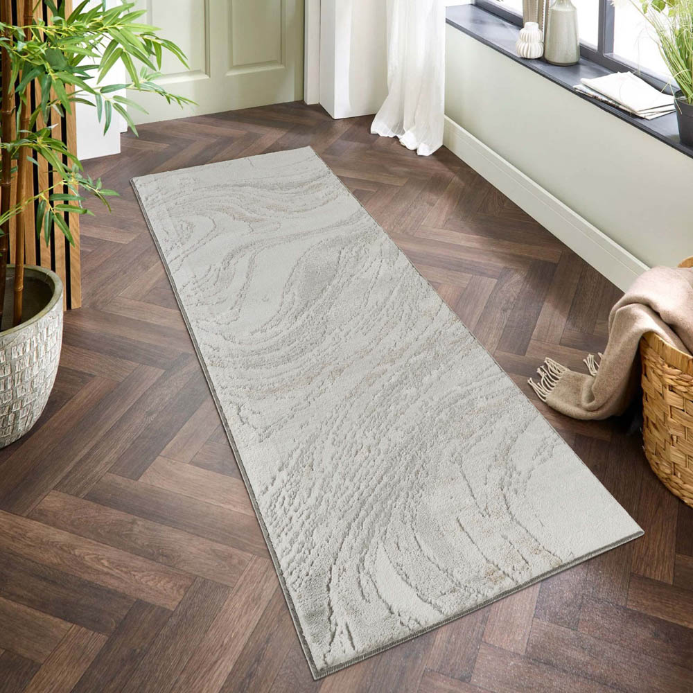 Desire Rugs Perla Grey Modern Abstract Action Resin Design Rug 160 x 230cm Image 2