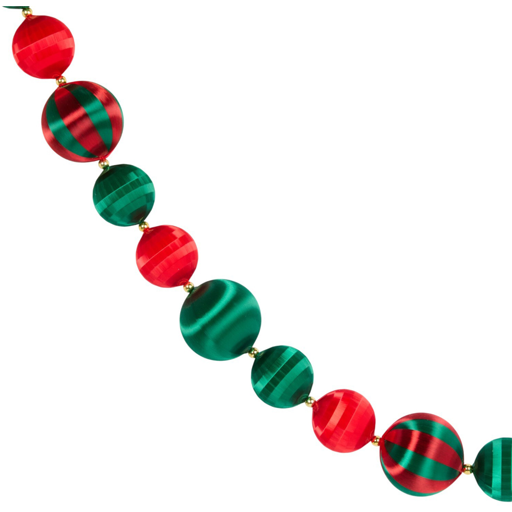 Red and Green Bauble Garland Image 4