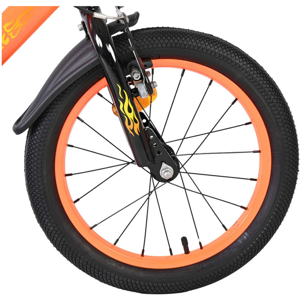 Volare Strike Kids 16 inch Orange and Black Bike with Stabilisers Image 7