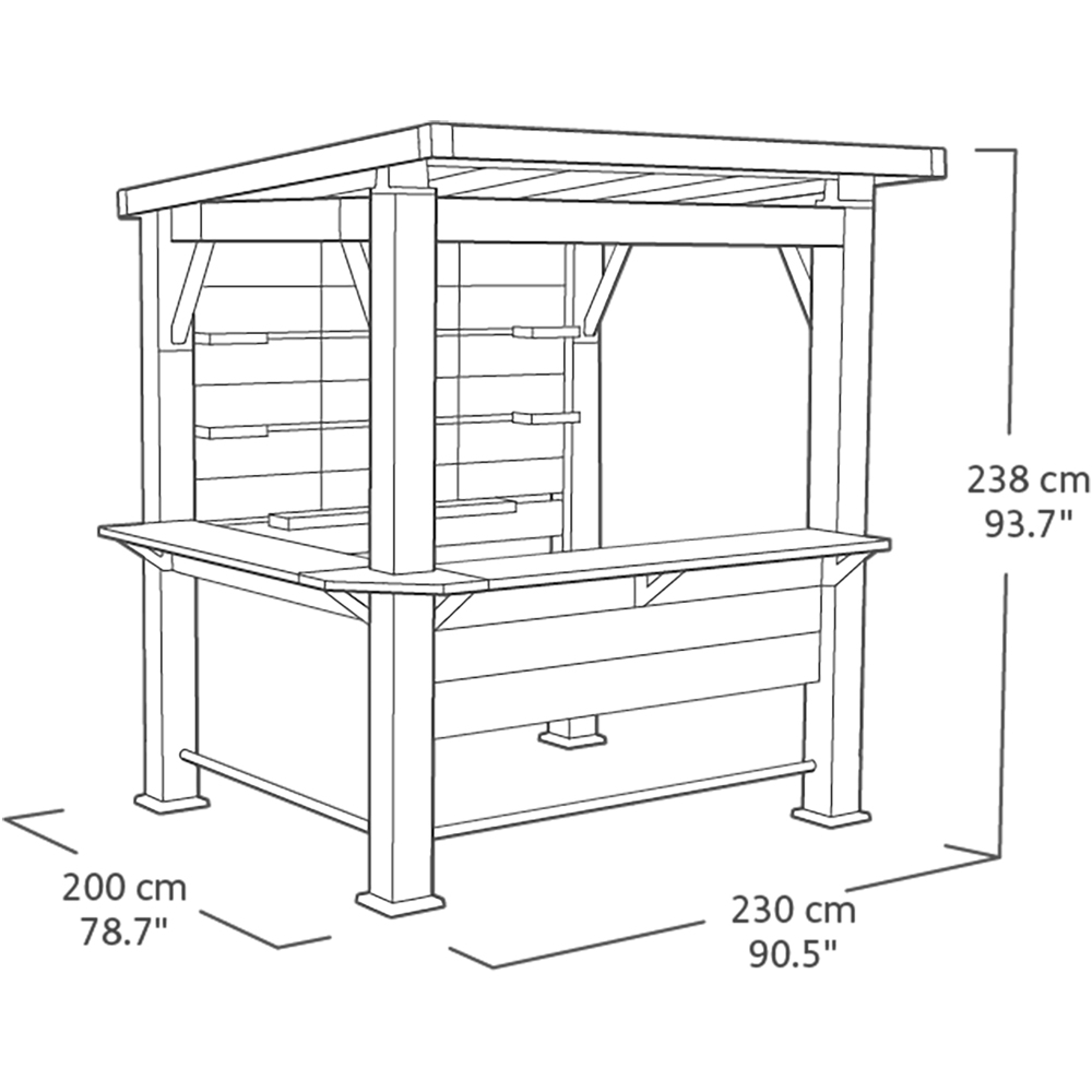 Keter Signature 2.3 x 2m Ashwood Bar Gazebo Image 8