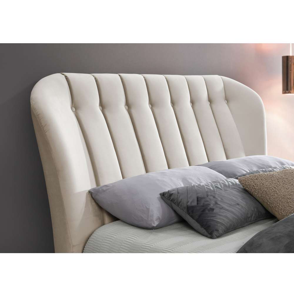 Elm King Size Warm Stone Bed Frame Image 6