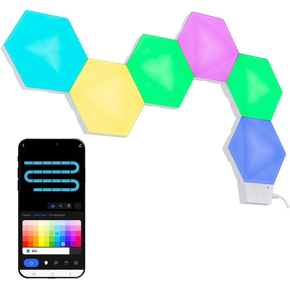 ValueLights Smart App-Control Music Sync Wall Gaming Hexagon Light Kit Image 1