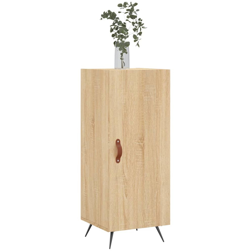 vidaXL Single Door Smoked Oak Sideboard Image 3