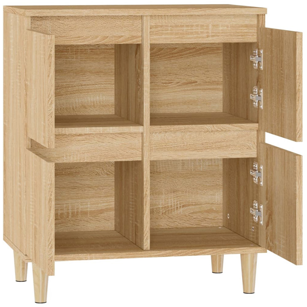 vidaXL 4 Door Sonoma Oak Sideboard Image 5