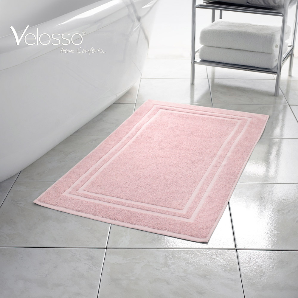 Velosso Blush Cotton Hotel Bath Mat Image 5