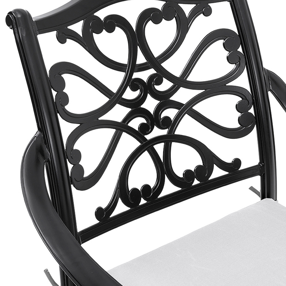 Living and Home Set of 4 Dining Armchairs with Cushions Image 3