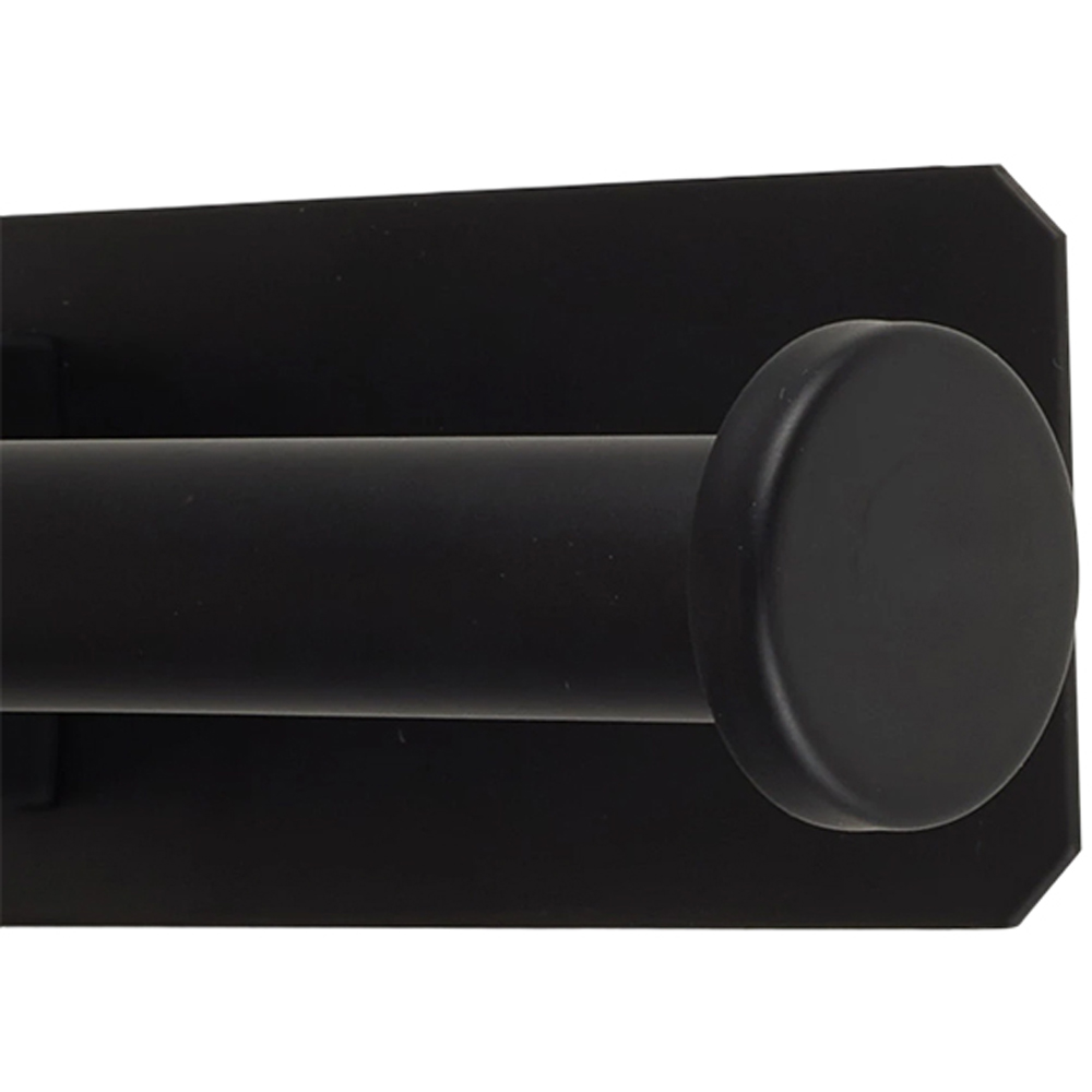 Living and Home Black Self-Adhesive Stainless Steel Toilet Roll Holder 14cm Image 5