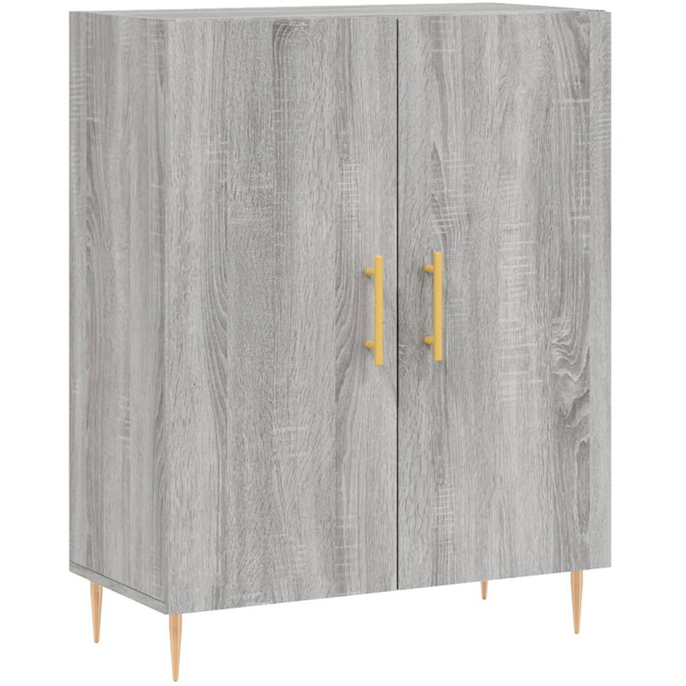 vidaXL 4 Door Grey Sonoma Highboard Image 7