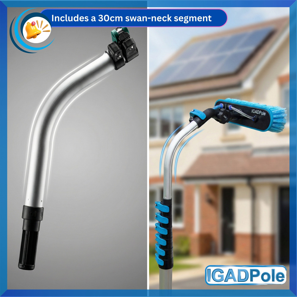 IGAD Pole Water-Fed Extension Pole Cleaning Kit with Cobweb Duster and Squeegee 8.6m Image 5