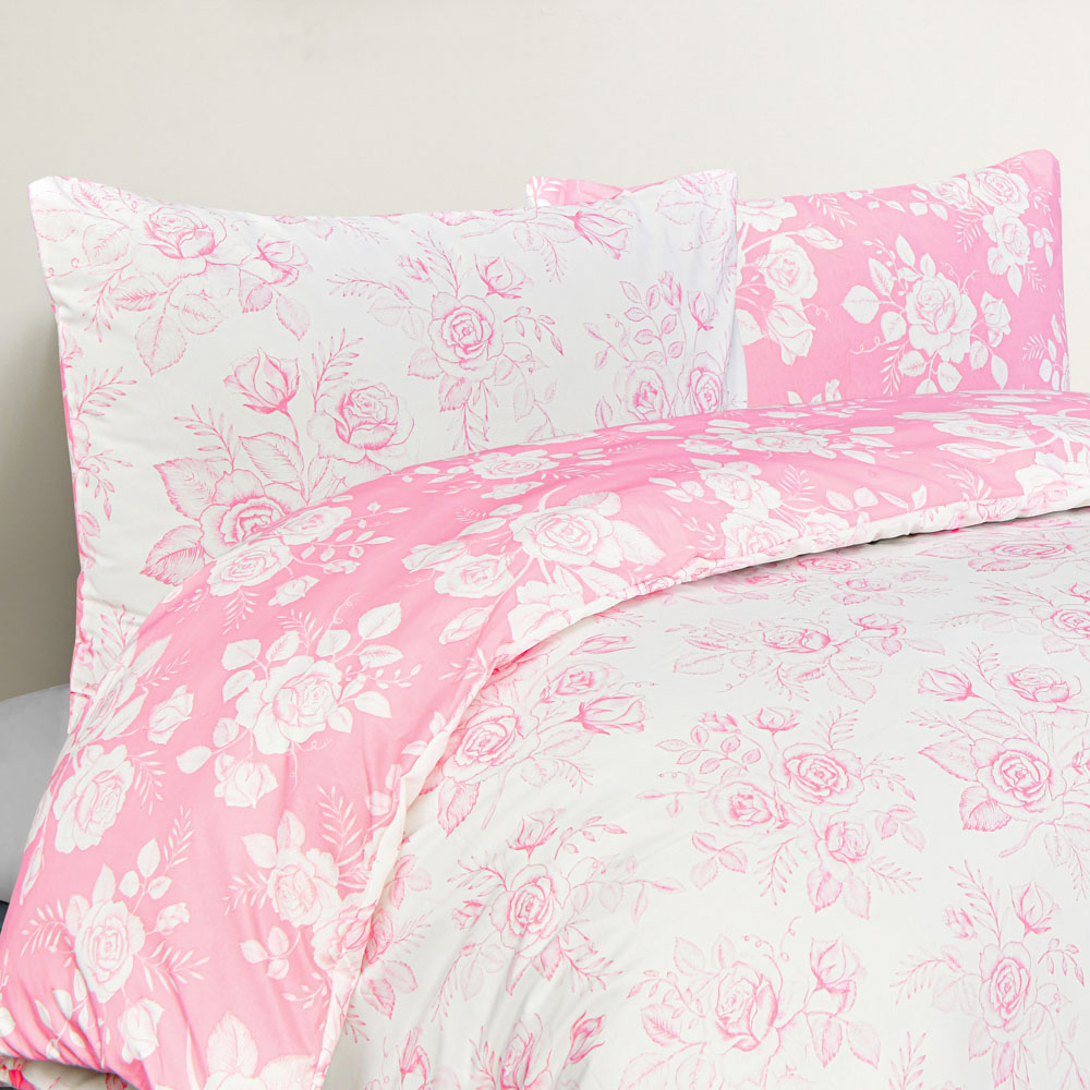 Smart Living Single Floral Toile Duvet Set Image 6