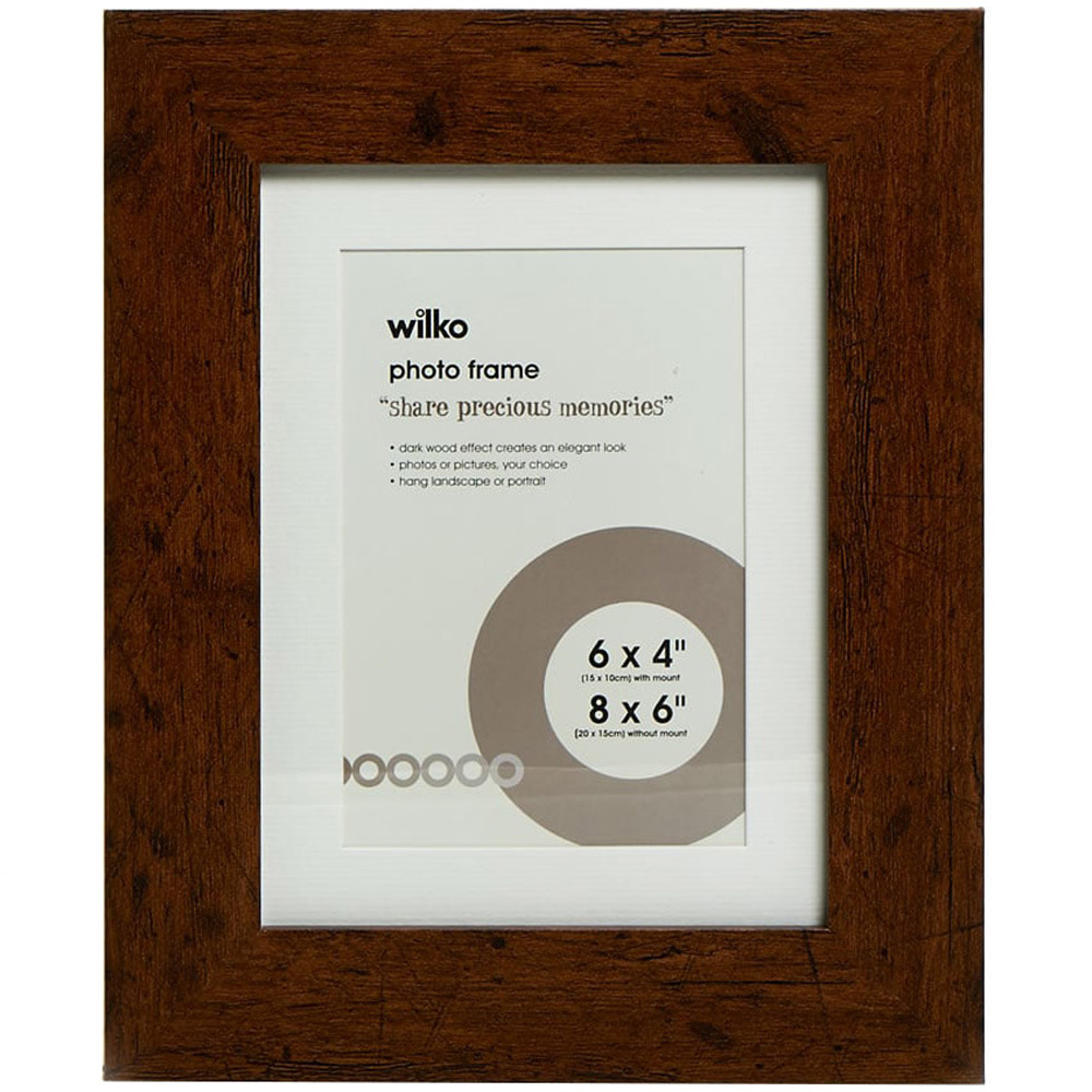 Wilko Rustic Effect Photo Frame 8 x 6 Inch Image 1