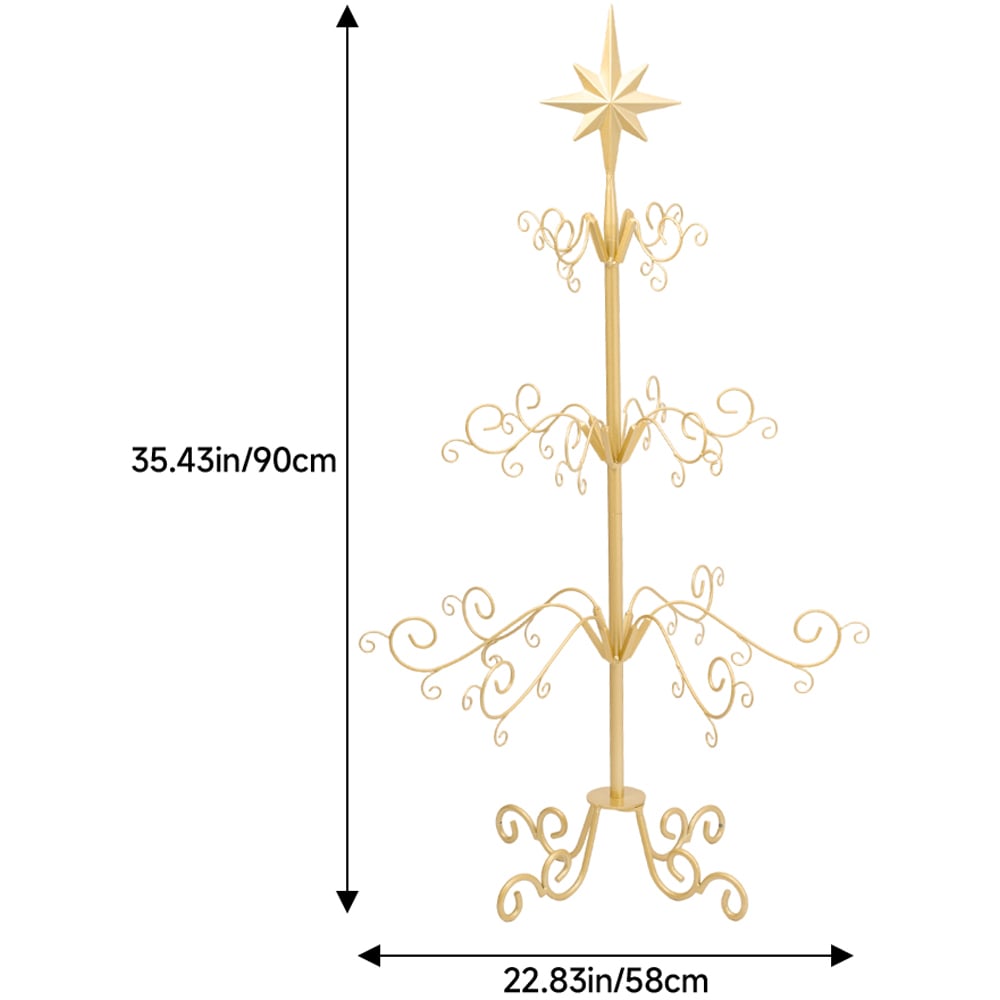 Living and Home Gold Display Stand Christmas Decoration with Star Top 3ft Image 6