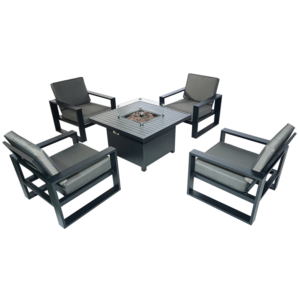 Furniture One 4 Seater Aluminium Garden Dining Set Image 5