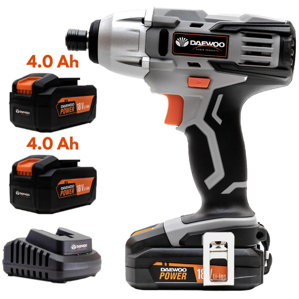 Daewoo U-Force 18V 2 x 4Ah Impact Drill Driver with Battery Charger Image 6