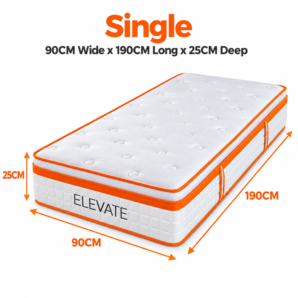 The Sleep People Single 1000 Pocket Spring and Memory Foam Mattress 10 inch Image 8