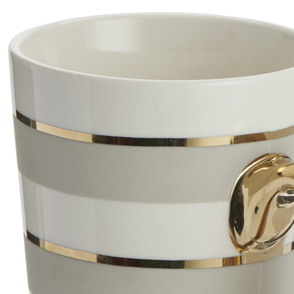 Wilko Hotel Chic Metalic Stripe Latte Mug Image 4