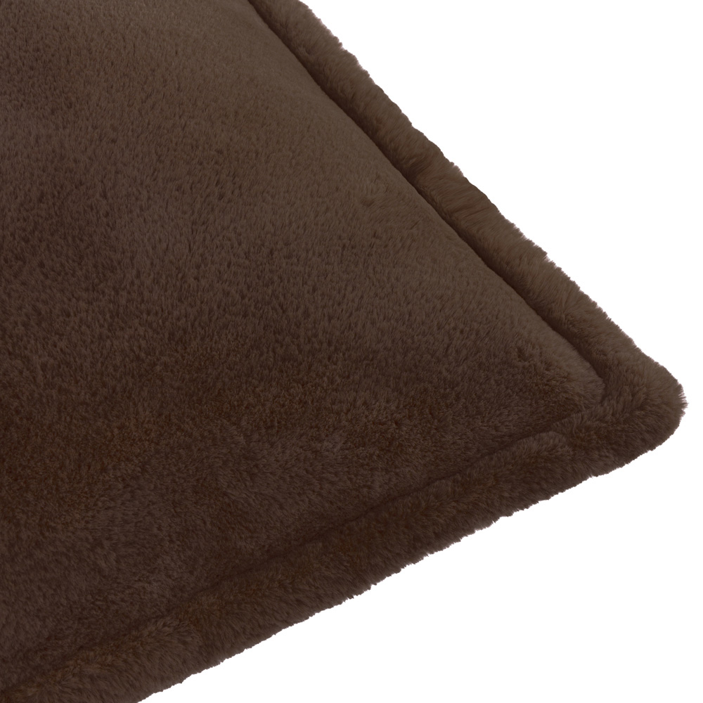 Furn Kallu Chocolate Faux Fur Cushion 45 x 45cm Image 3
