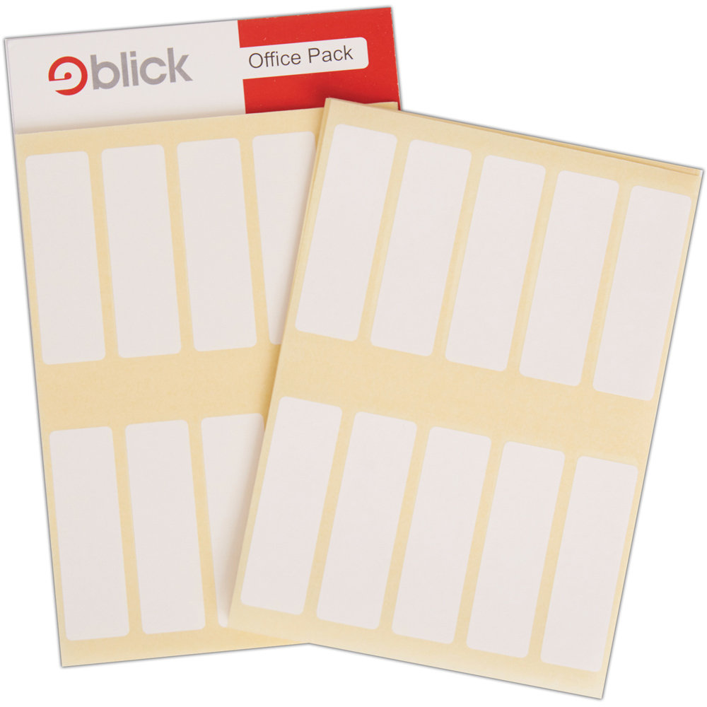 Blick White Rectangular Self Adhesive Office Label 19 x 63mm 400 Pack Image 4