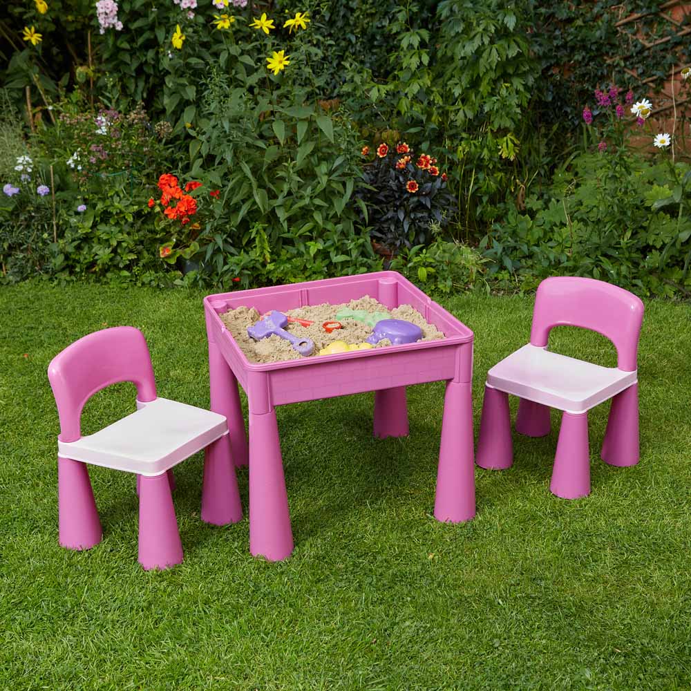 Liberty House Toys Pink Kids 5-in-1 Activity Table and Chairs Image 7