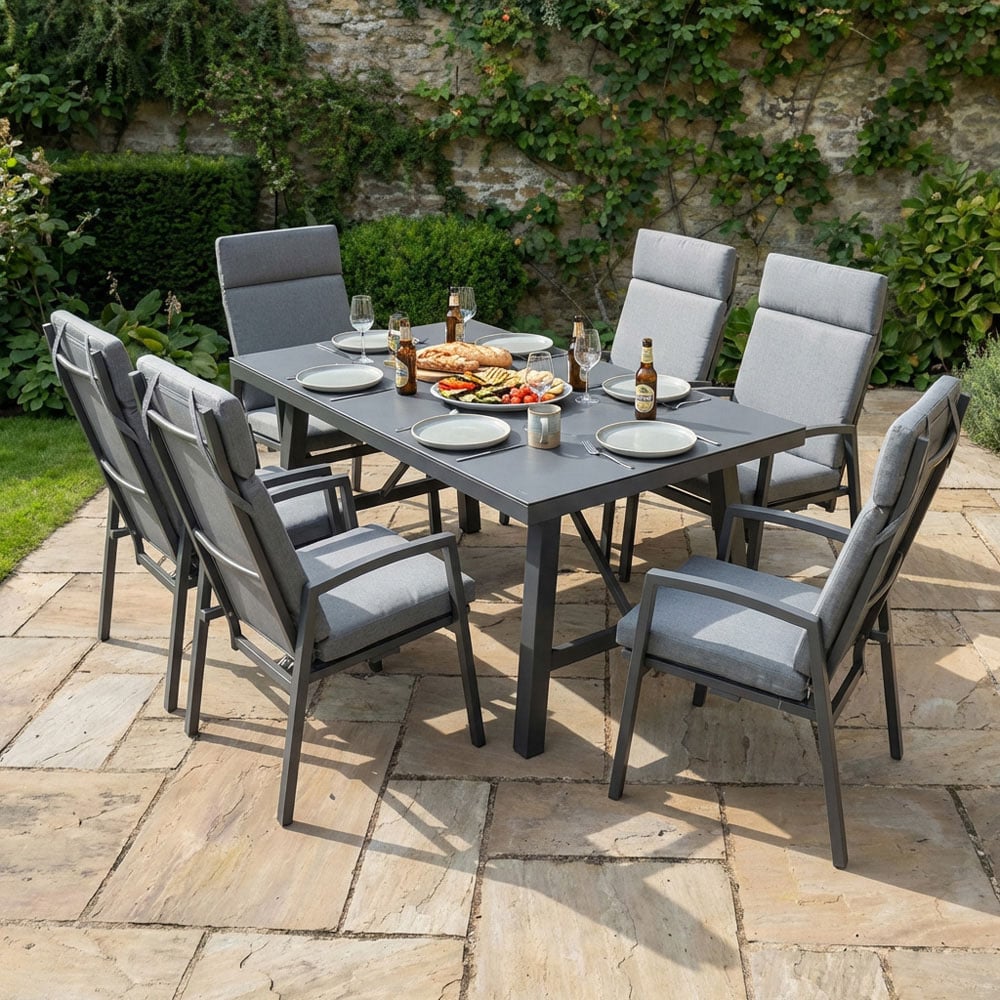 Stowbridge 6 Seater Reclining Dining Set Image 4