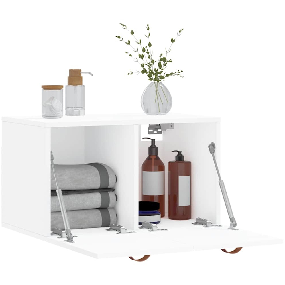 vidaXL 2 Door White Wall Cabinet Image 4