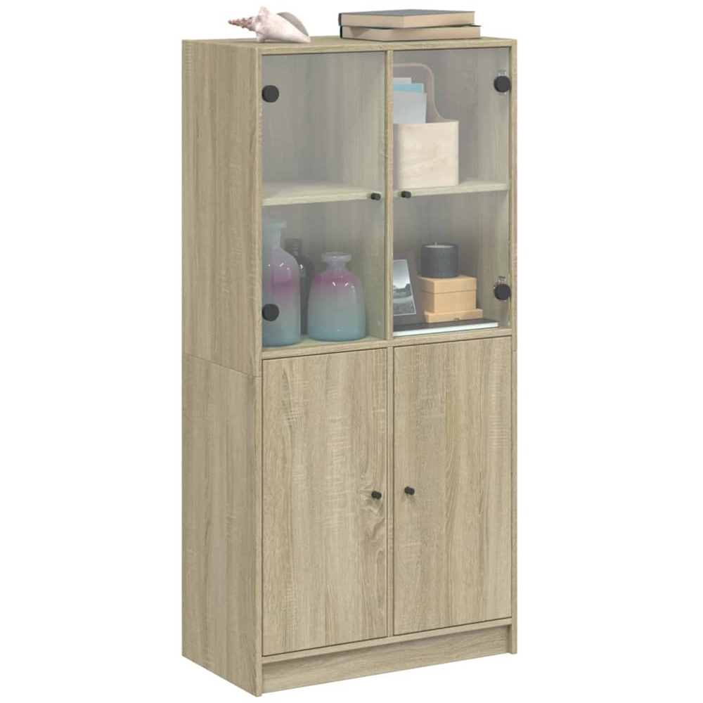 vidaXL 4 Door Sonoma Oak Highboard Image 3