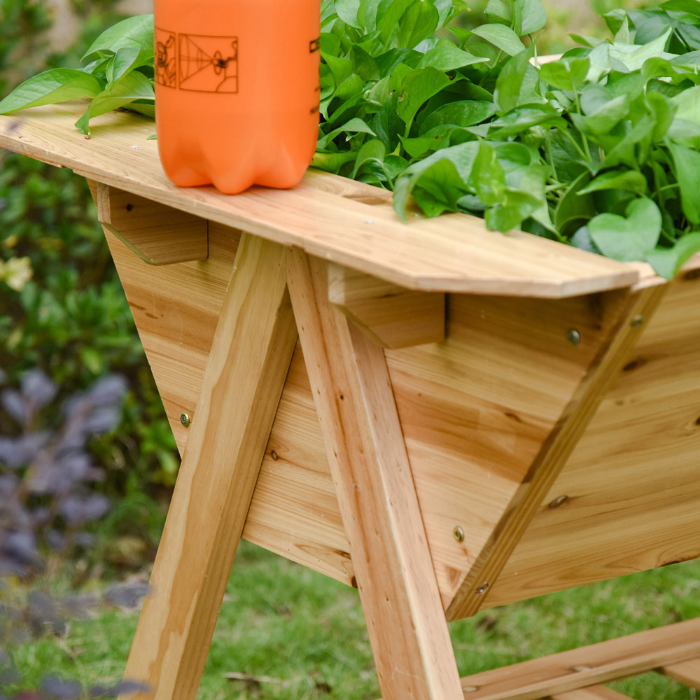 Outsunny Freestanding Wooden Planter Image 4