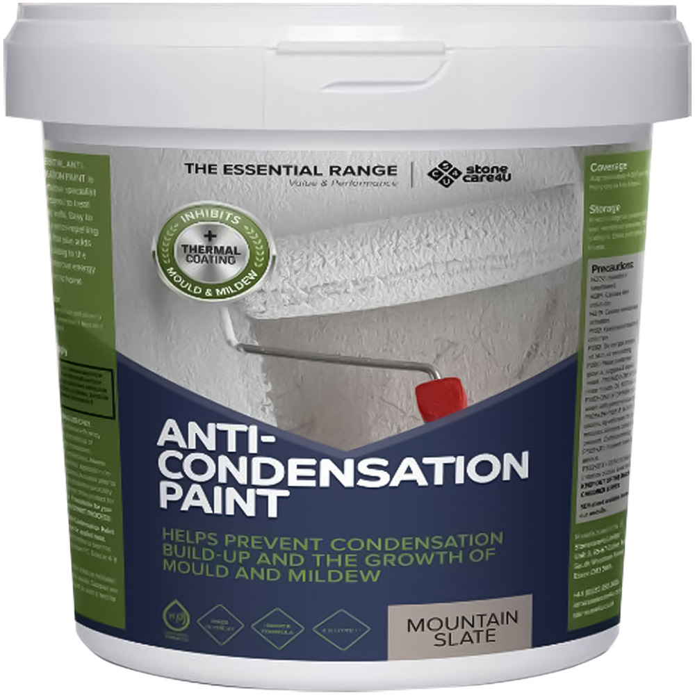 StoneCare4U Essential Walls & Ceilings Mountain Slate Anti Condensation Paint 5L Image 2