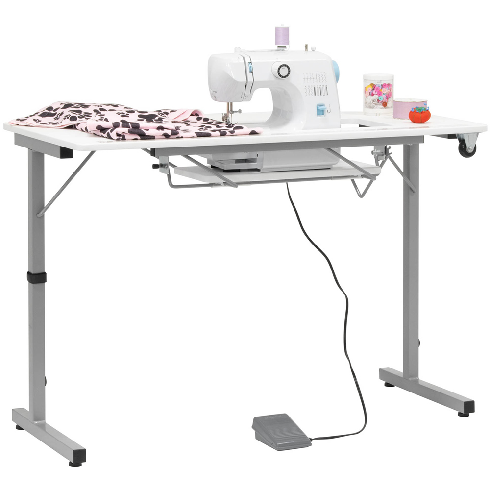 Sewing Online Rollaway II 13402 Silver and White Foldable Craft and Sewing Table Image 3