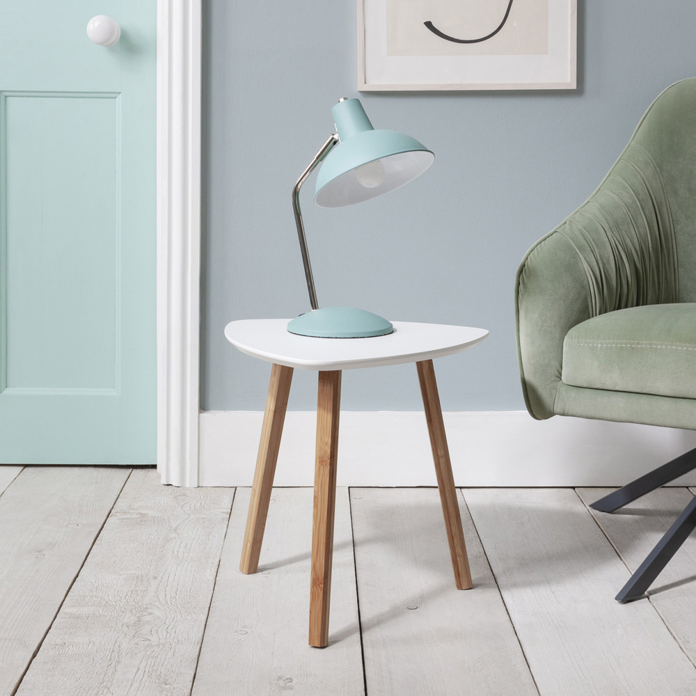 Noa and Nani Malme White and Natural Pine Small Side Table Image 6