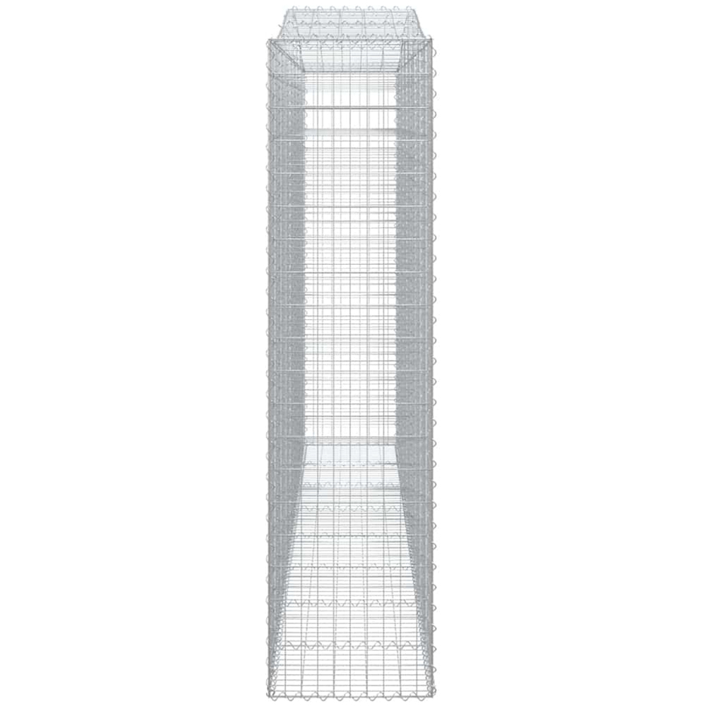 vidaXL Silver Galvanised Iron Arched Gabion Basket 400 x 50 x 200/220cm 6 Pack Image 3