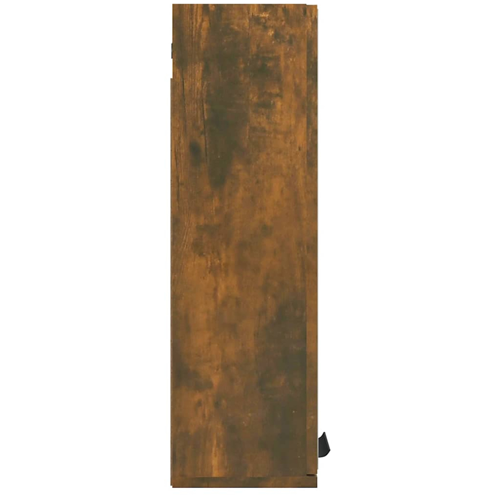 vidaXL 2 Door Smoked Oak Mirrored Bathroom Cabinet Image 5