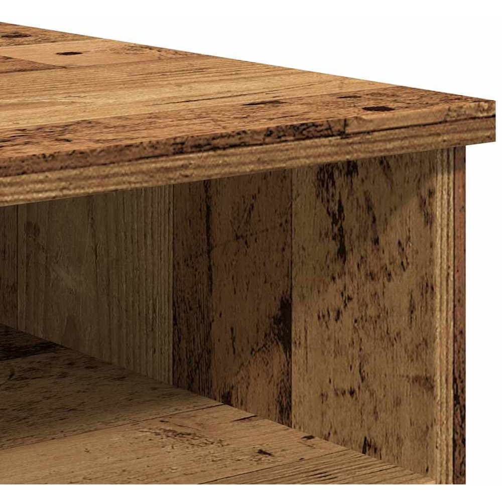 vidaXL Single Door 2 Shelf Old Wood TV Cabinet Set of 2 Image 9