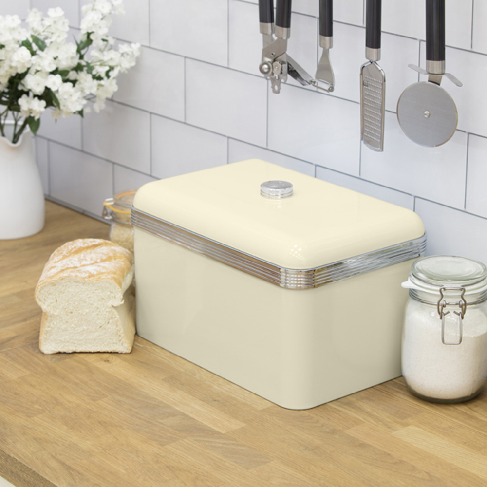 Swan Retro Cream Bread Bin Image 2