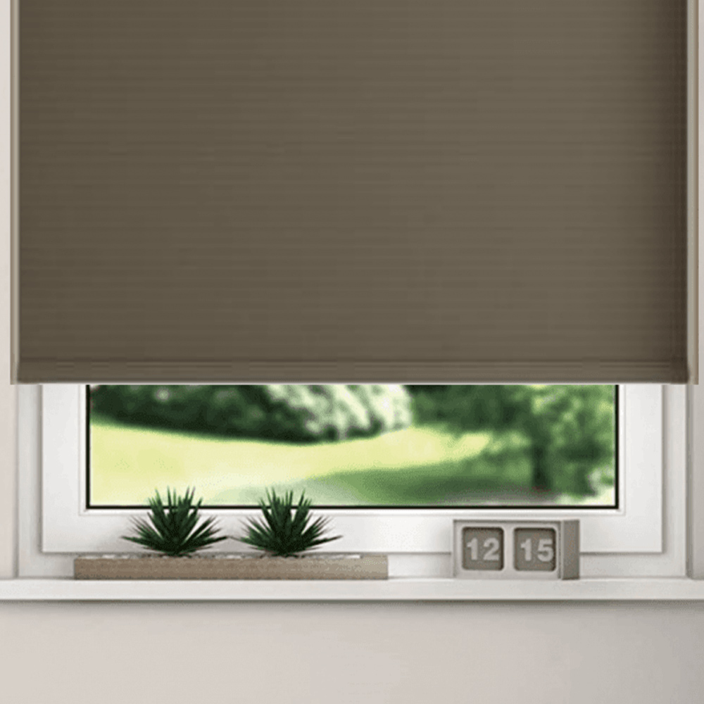 New EdgeBlinds Thermal Blackout Roller Blinds Chocolate 130cm Image 3