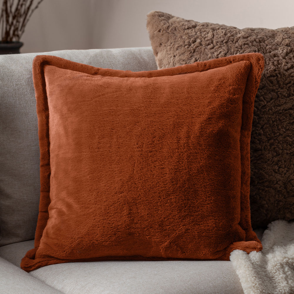 Furn Christmas Kallu Rust Faux Fur Cushion 45 x 45cm Image 6