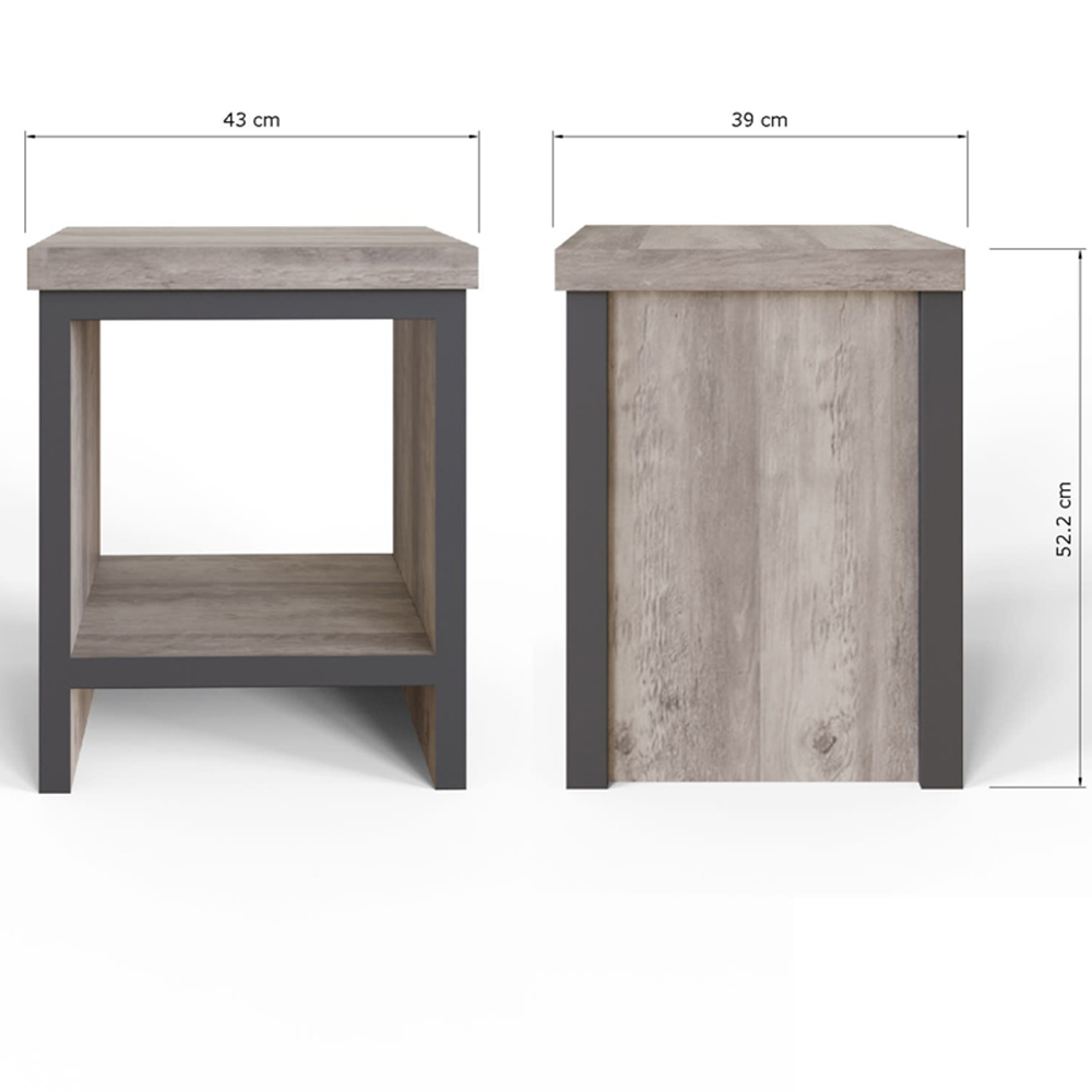 GFW Boston Grey Simple Lamp Table Image 8