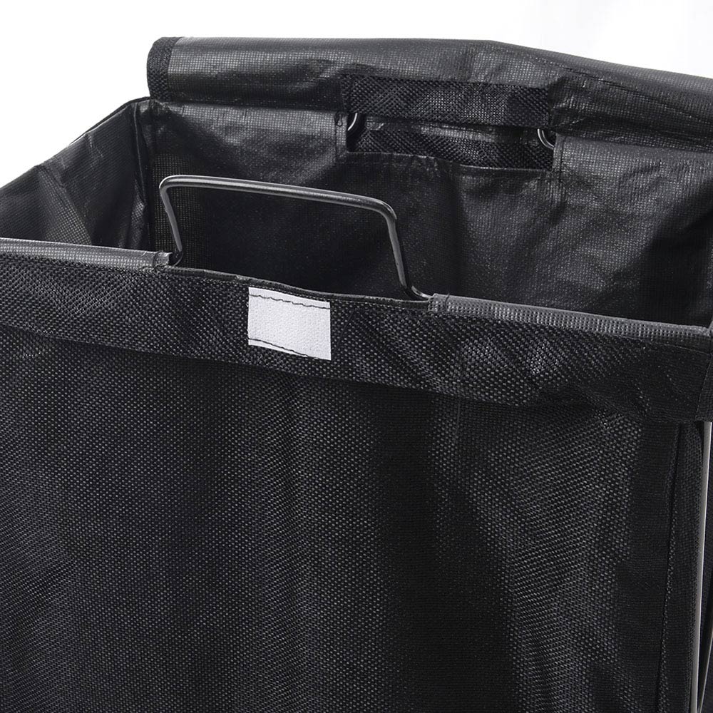 Living and Home Black Folding Fabric Laundry Basket Hamper Image 5