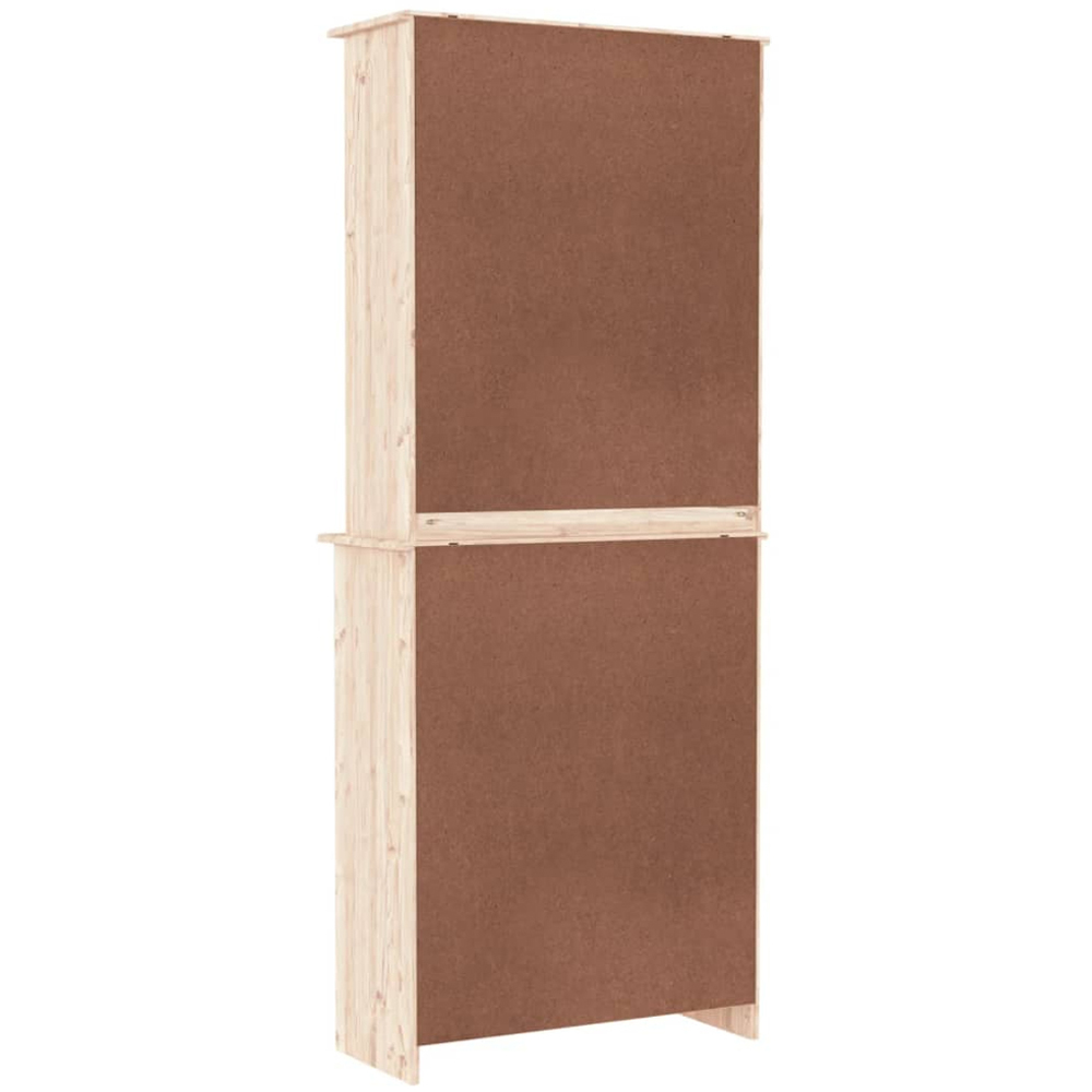 vidaXL Alta 2 Glass Door 2 Flip Door Single Drawer Tall Highboard Image 8