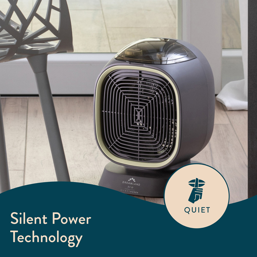 Dreamland Black Silent Power Portable Eco Fan Heater Image 3