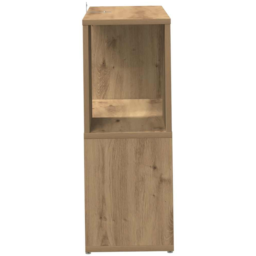 vidaXL 2 Shelf Artisanal Oak Bookcase Image 5