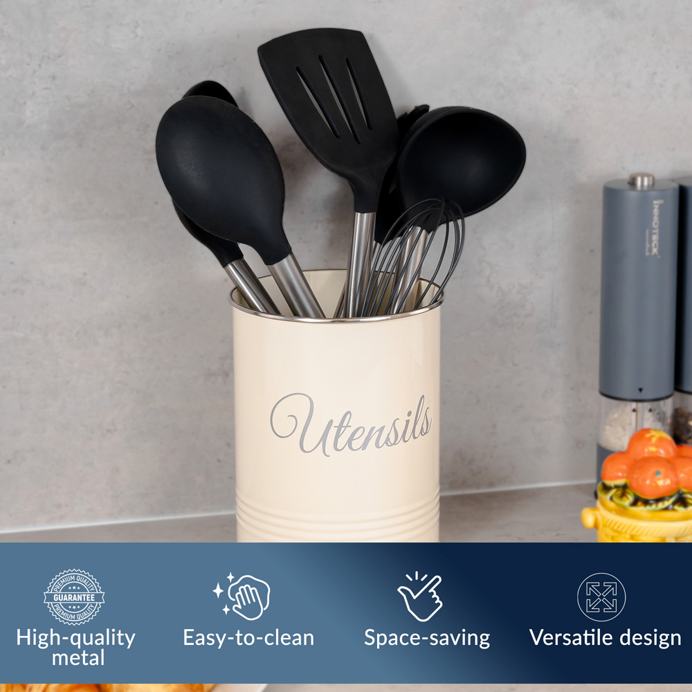 Innoteck Essentials Metal Utensil Crock Holder Image 5
