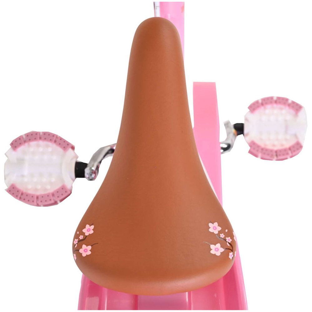 Volare Blossom Kids 12 inch Pink Bike with Stabilisers Doll Seat and Basket Image 9