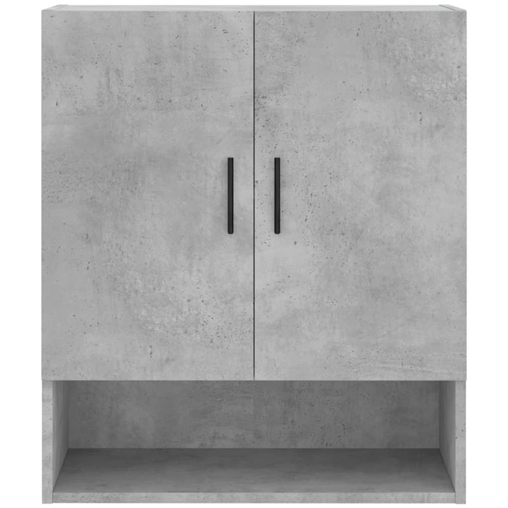 vidaXL 2 Door Single Shelf Concrete Grey Wall Cabinet Image 5