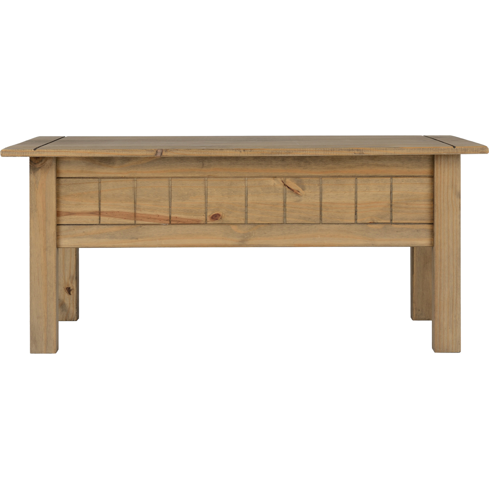 Seconique Panama Single Drawer Natural Wax Coffee Table Image 5