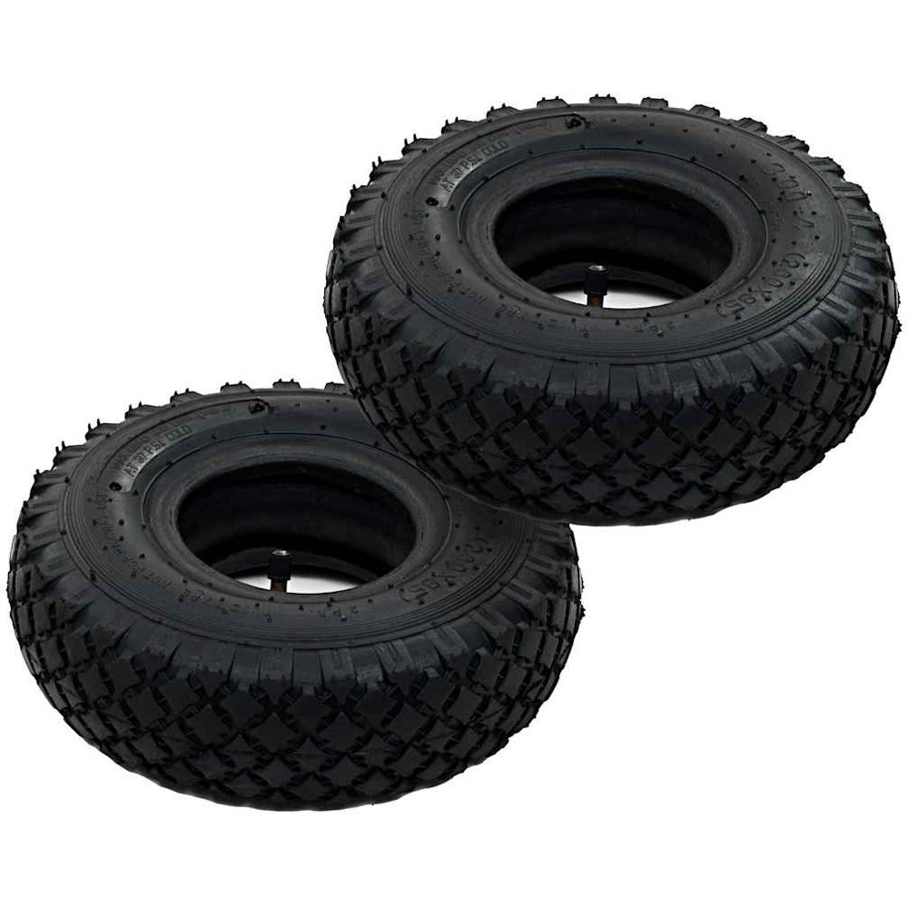 Wallplus 3-4 Black Sack Truck Wheel Rubber Tyre with Inner Tube 2 Pack Image 2